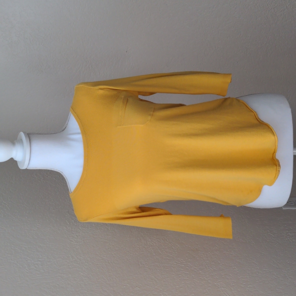 Talbots S golden yellow blouse shirt
